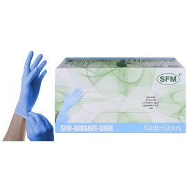 Перчатки нитрил. L SFM, голубые,  (1уп. /100 пар / 200 шт.)